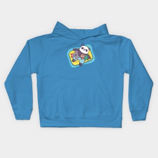 Cute Koala, Sloth and Panda Chilling on Pool Float Kids Hoodie